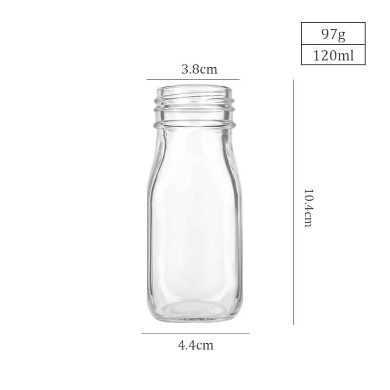 French Square Glass Bottles NRFFP-4-120
