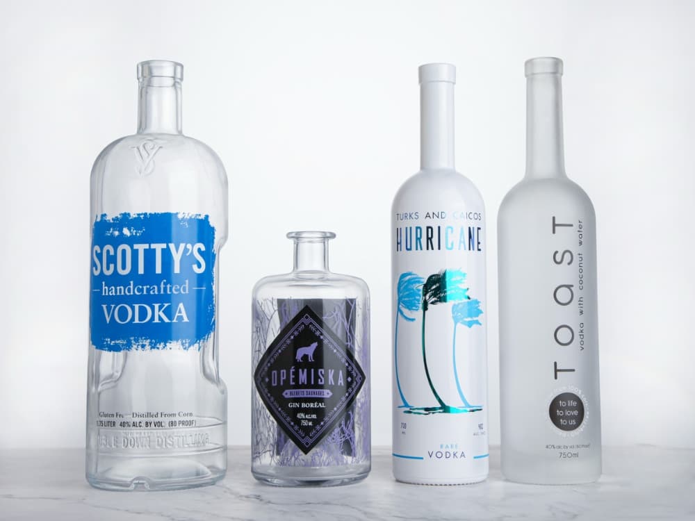 glass alcohol bottle