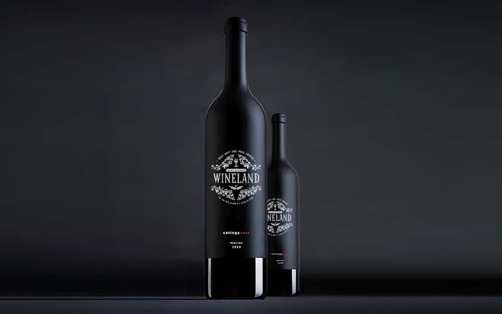 Black Glass Wine bottle