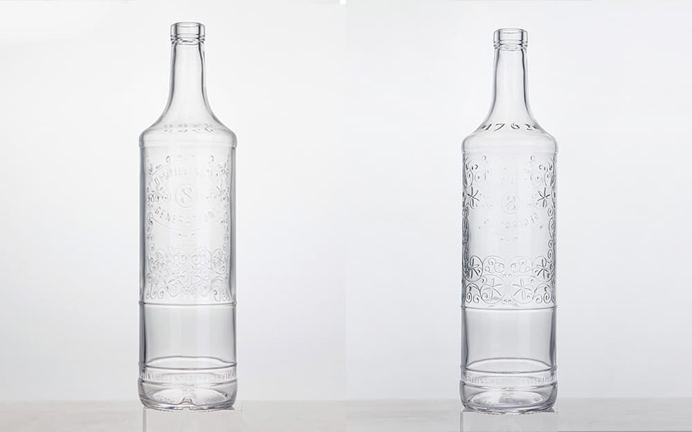 custom glass bottle with newray