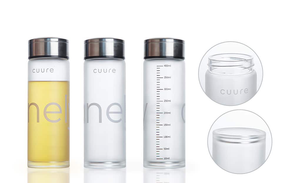borosilicate glass water bottle