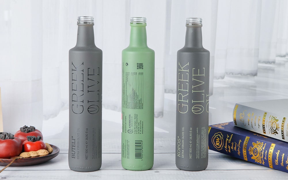 500ML Glass Olive Oil Bottle With Custom Printing For Greek Customer