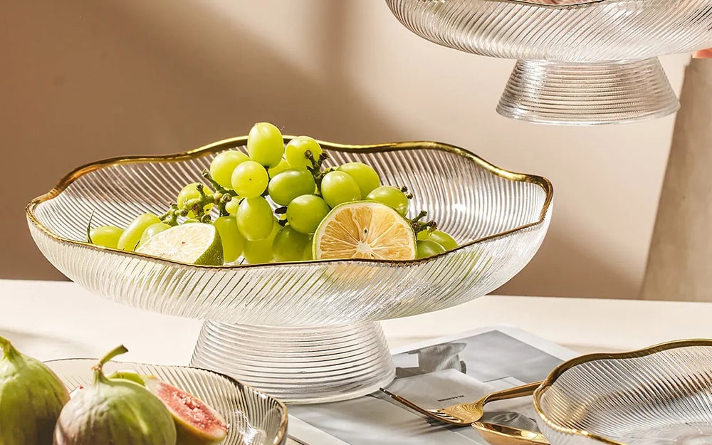 glass fruit bowl