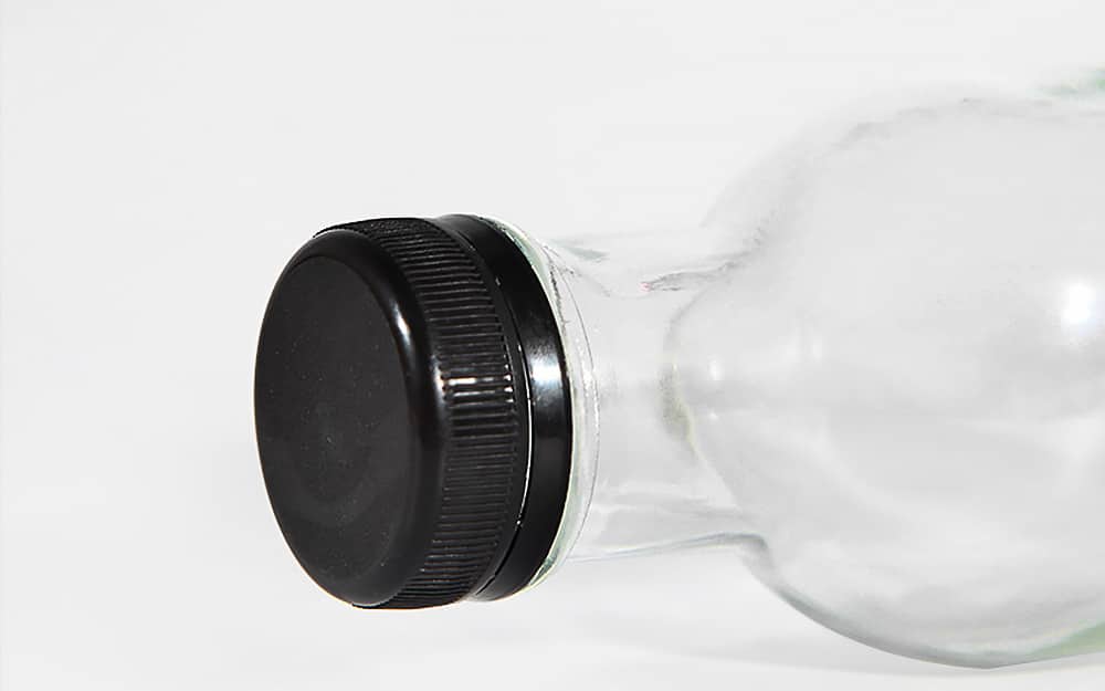 plastic cap with tamper evident ring