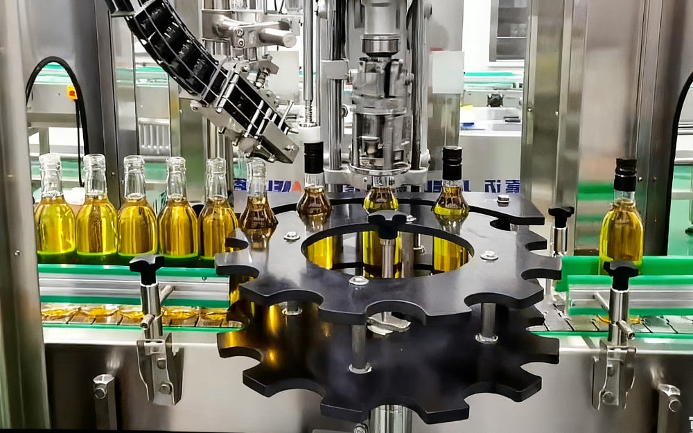 Filling line and Capping for glass vodka bottles