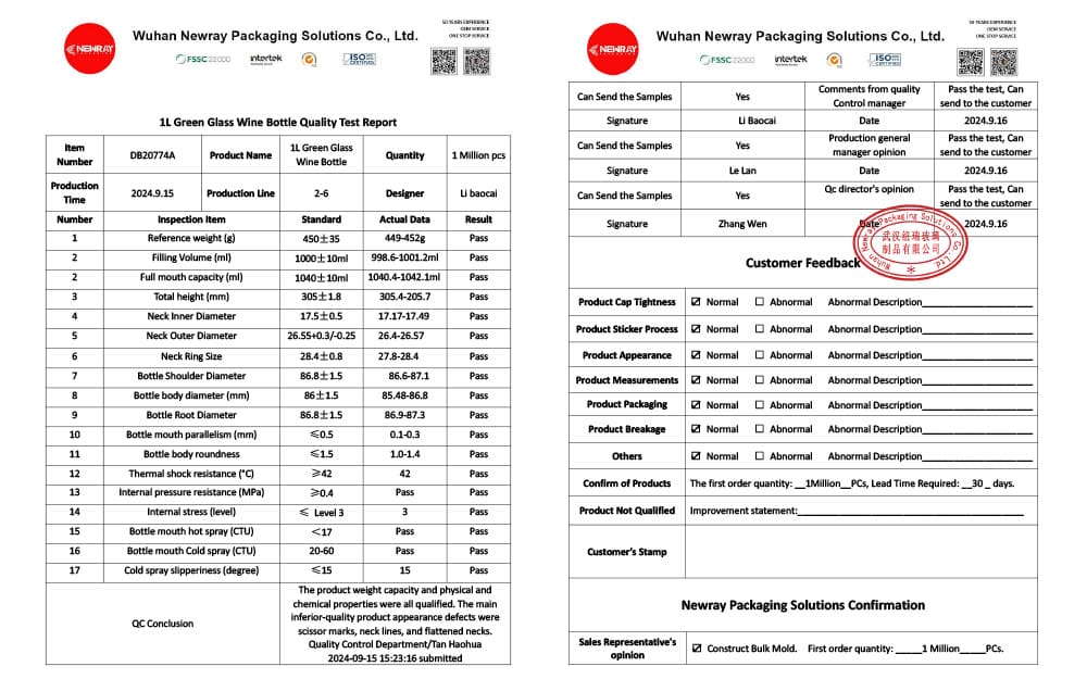 1LGlass Wine Bottle Test