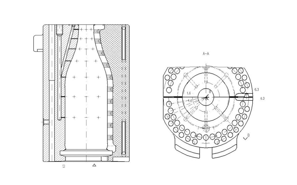 Glass Wine Bottle Drawing