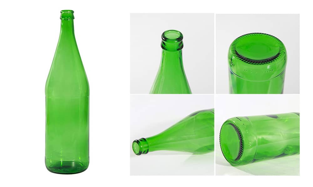 Lightweight Green Glass Wine Bottle