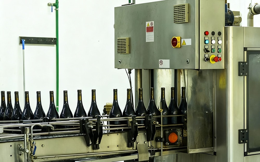 Glass Factory Wne Bottle Production