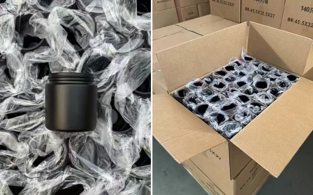 100ml Matte Black Premium Glass Honey Jar