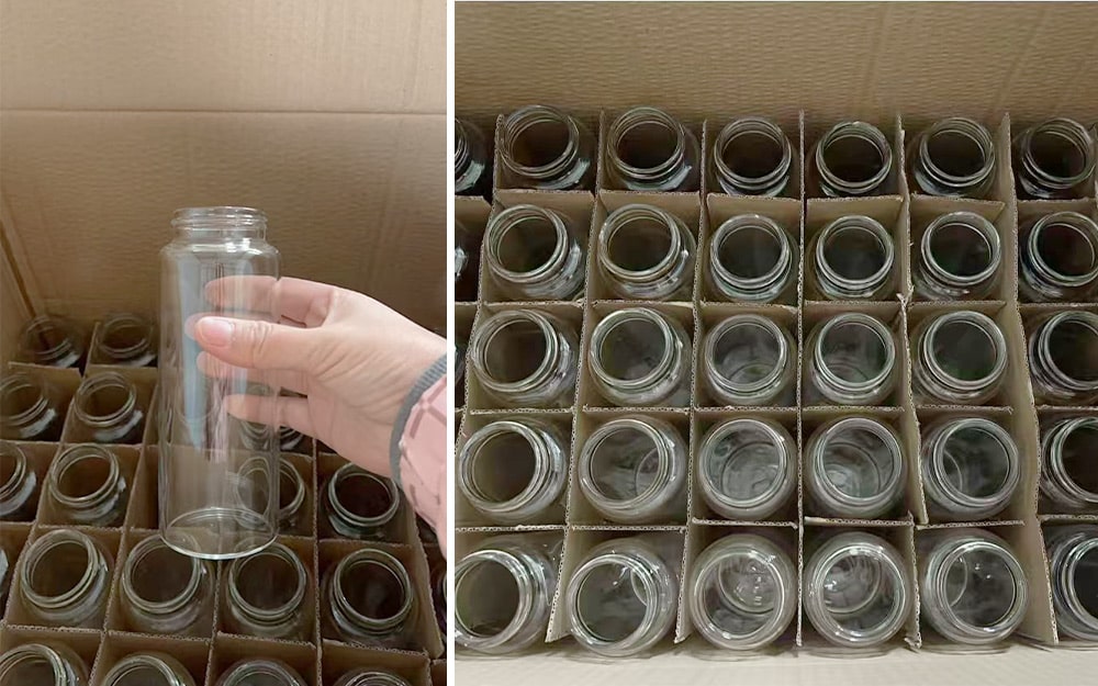 empty seasoning bottles glass