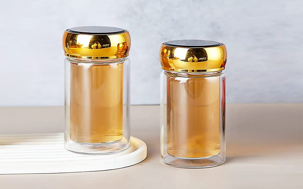 clear heat resistant borosilicate glass jar