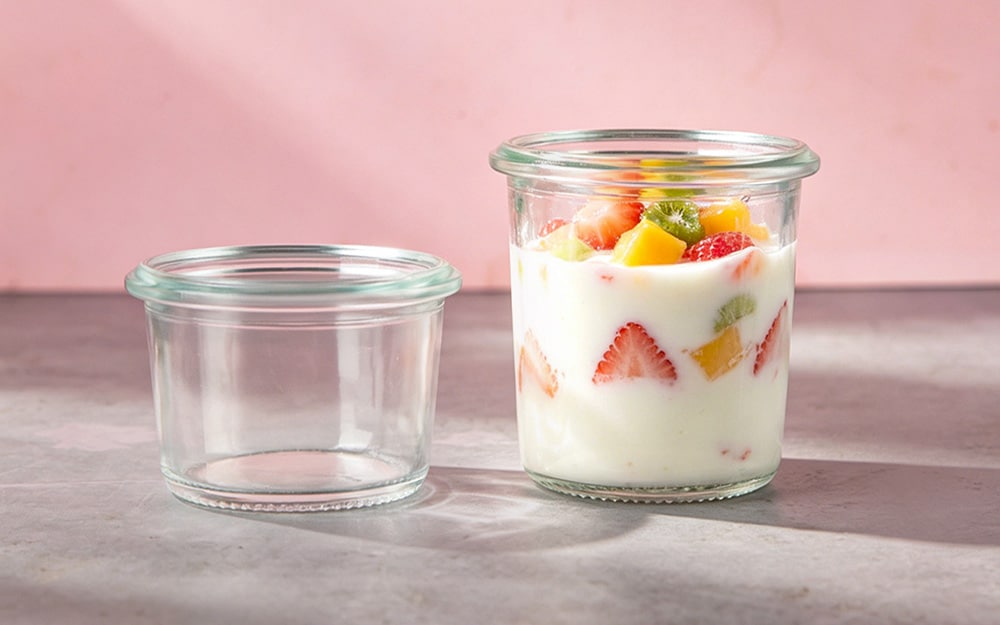 Glass Sauce Jar Yogurt Bowl